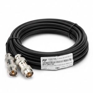 RF Industries RFW-12602-360 N Male to N Male CUI-400 Coaxial Cable 30ft Black